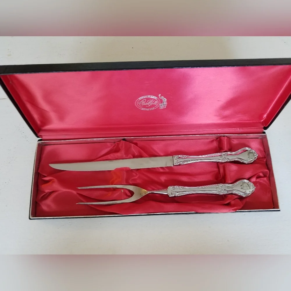 Vintage Carvel Hall Carving Set In Box